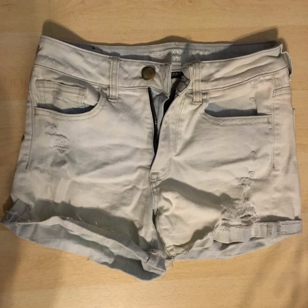 Light Blue High Waist Shorts